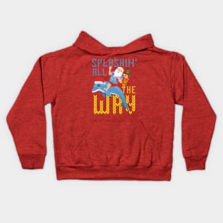 Splashin all the way - funny ugly sweater Kids Hoodie